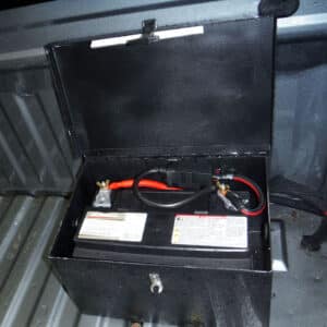 Mobile Kit Battery Box mounted in truck, open